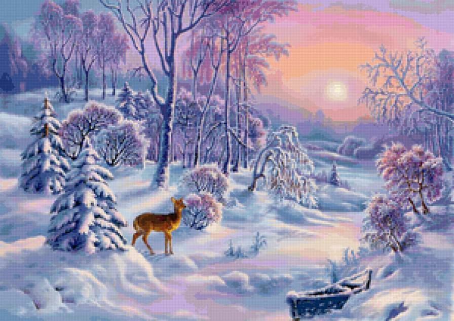 Зима - снег, красота, зима, лес - предпросмотр