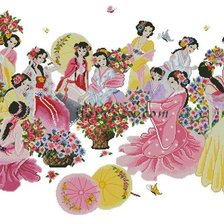 Схема вышивки «Японки»