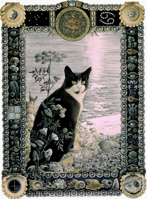 Кошачий гороскоп. Рак - живопись, картина, анималисты, кошки, лесли энн эвери, гороскоп - оригинал