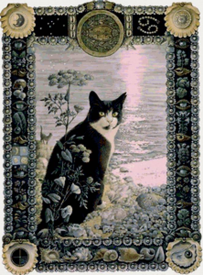 Кошачий гороскоп. Рак - анималисты, кошки, лесли энн эвери, картина, гороскоп, живопись - предпросмотр