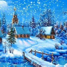 Схема вышивки «зима»