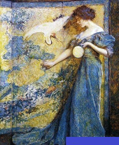 Девушка в синем - девушка - оригинал