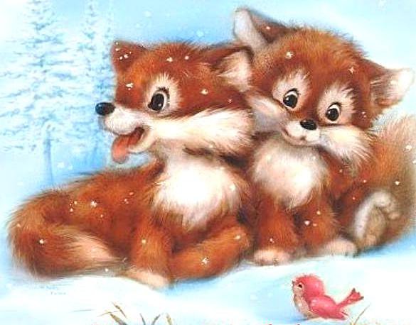 Лисички - лисички, звери - оригинал