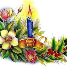 Схема вышивки «Рождественская свеча»