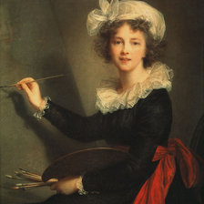 Оригинал схемы вышивки «Виже-Лебрен Элизабет. Автопортрет с палитрой» (№163659)