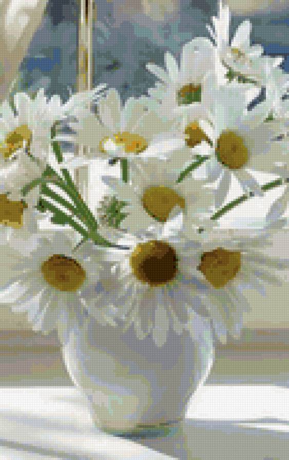 Ваза с ромашками - цветы, ромашки - предпросмотр