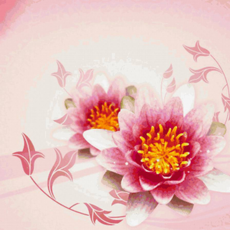 подушка Цветы - подушка, векторная графика - предпросмотр