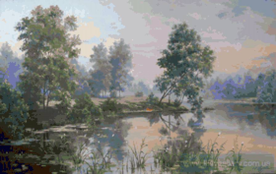 река гордеева мария - пейзаж, река, лето, живопись - предпросмотр