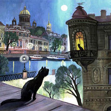 Схема вышивки «Кошки»