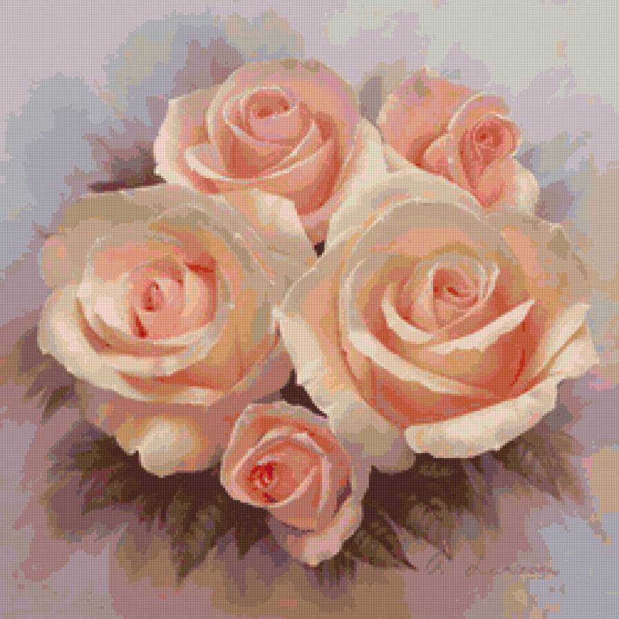 №164306 - розы, цветы, картина - предпросмотр