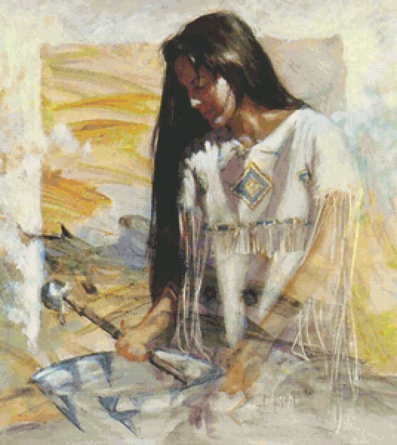 Серия "В индейском стиле" - девушка - предпросмотр