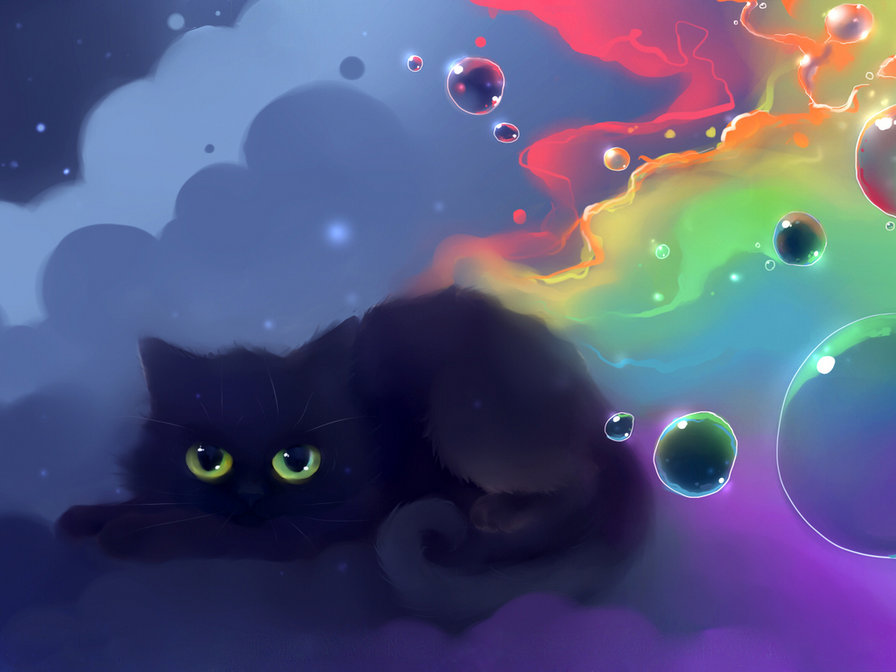 Картинка из сери "BLACK  KAT" - кот, животные, кошка, картинка, черный, юмор - оригинал