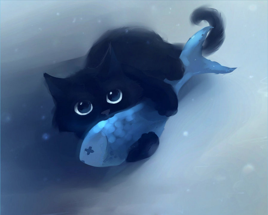 Картинка из сери "BLACK  KAT" - животные, картинка, юмор, черный, кот, кошка - оригинал
