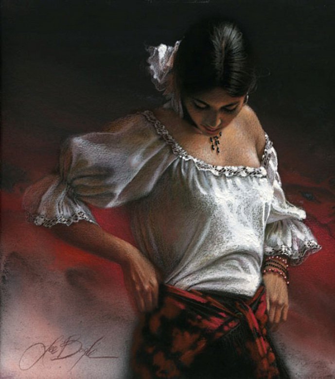 Серия "В испанском стиле" - девушка - оригинал