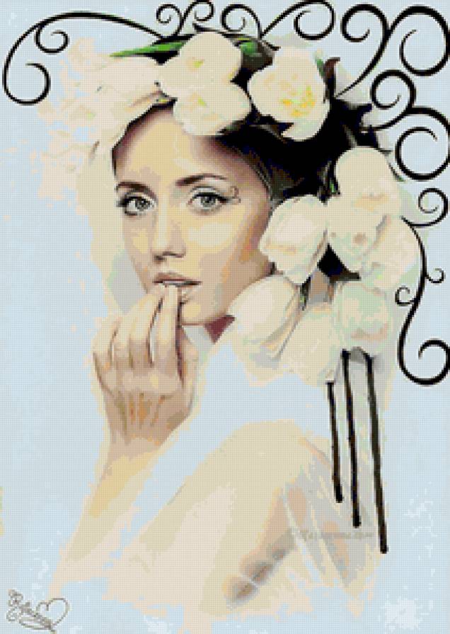 Женский образ - цветы, девушка - предпросмотр