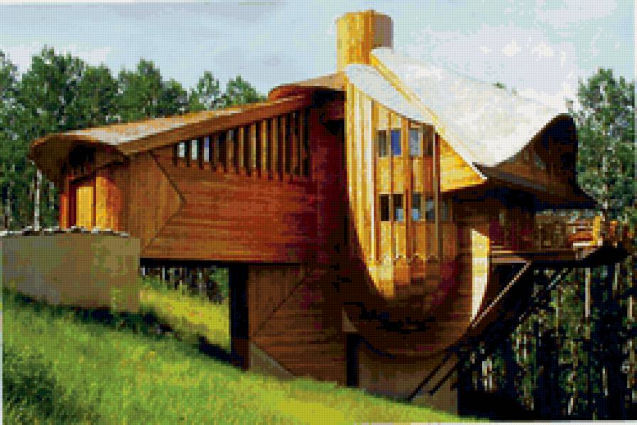 дом на горе - домик, горе, дом, коттедж, деревянный, особняк - предпросмотр