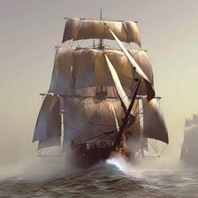 Схема вышивки «парусник2»