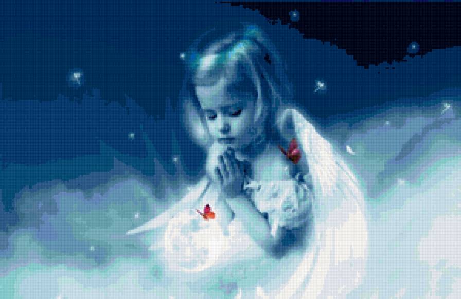 Ангел небесный - ребенок, дети, девочка - предпросмотр