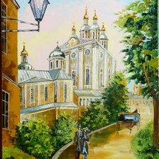 Схема вышивки «Пейзаж, город»