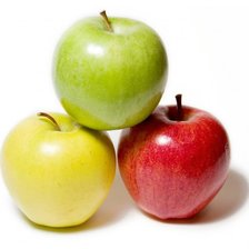 Схема вышивки «3 разных яблока»
