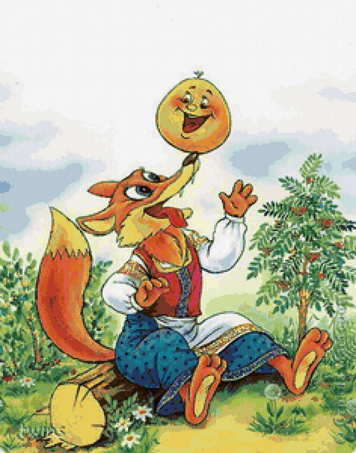 Русские сказки - лиса, сказка, колобок - предпросмотр