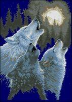 Схема вышивки «волки»