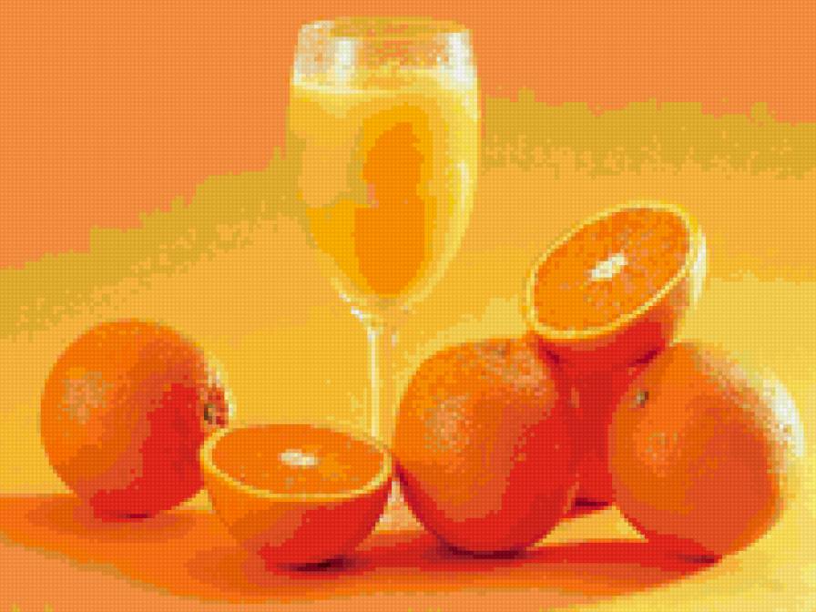 Апельсиновый коктейль - натюрморт - предпросмотр