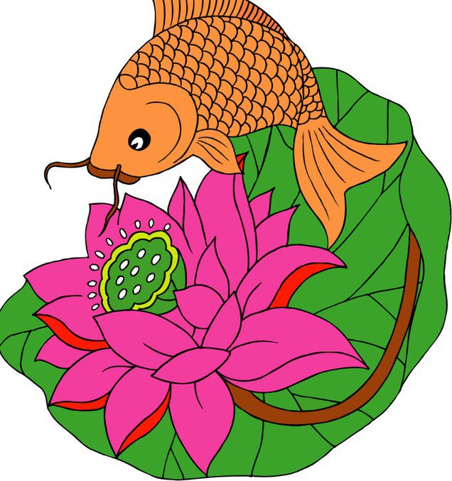 сюжет для подушки - рыбка - оригинал