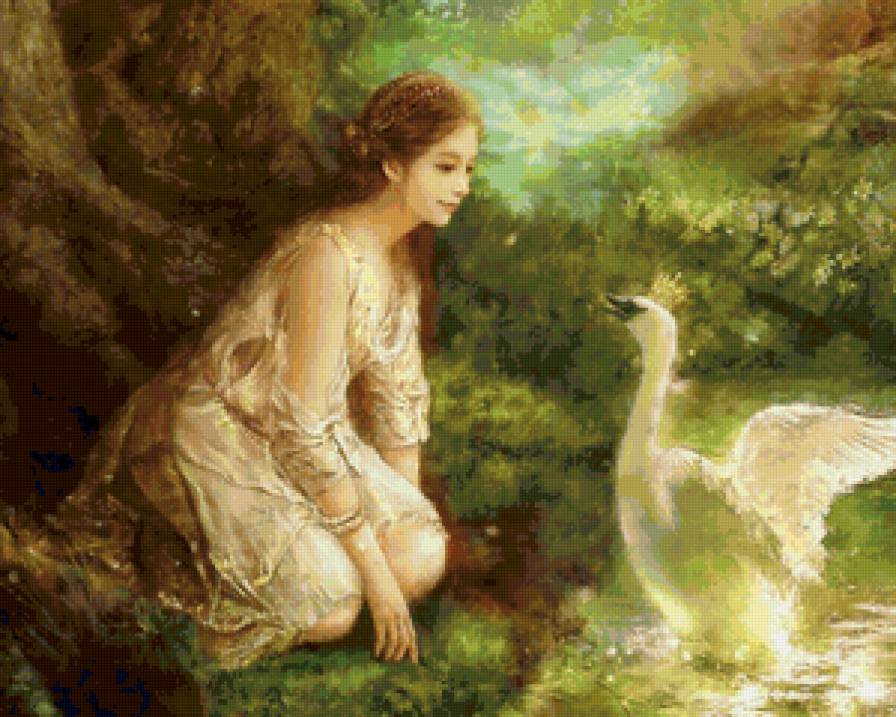 Царевна лебедь - лебедь, сказка, девушка - предпросмотр