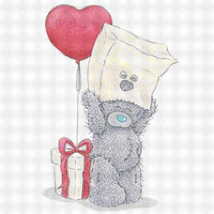 Мишка тедди с подарком - мишка тедди, мишки, медведь - предпросмотр