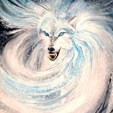 Схема вышивки «волк»