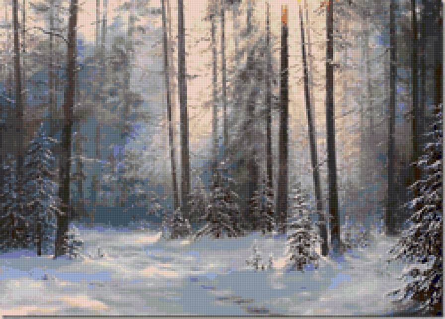 зима - пейзаж, лес, зима - предпросмотр