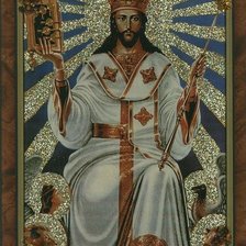 Оригинал схемы вышивки «иисус на троне» (№166289)