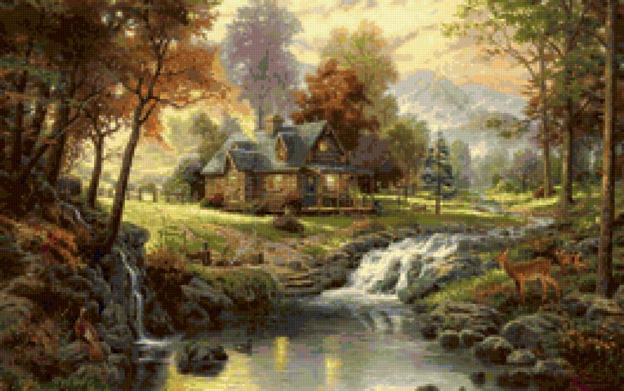 домик в лесу - домик, природа - предпросмотр