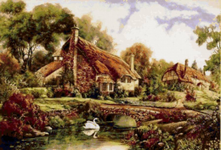 123 - домик, природа - предпросмотр