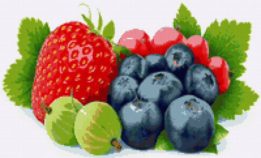Клубника и черника - фрукты, натюрморт.еда - предпросмотр