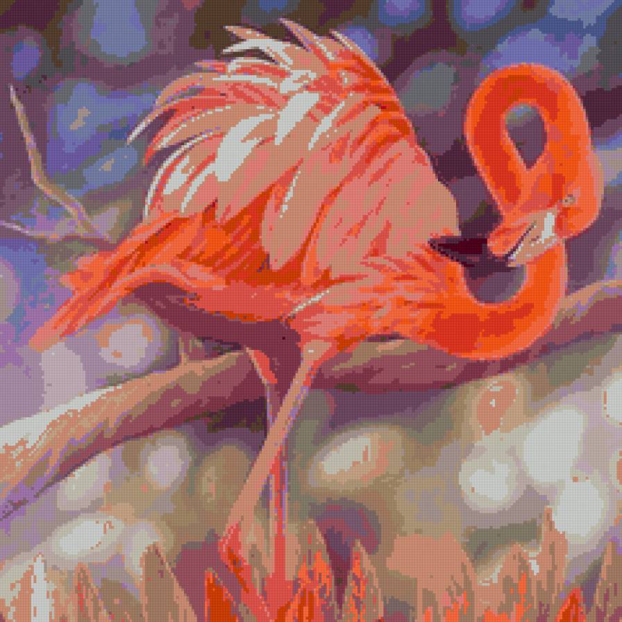 Фламинго - природа.подушка, птицы, фламинго - предпросмотр