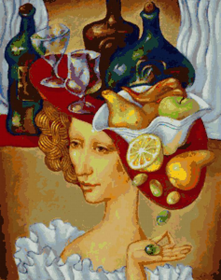Разносчица вина - картина, живопись, женщины,  - предпросмотр