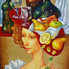 Схема вышивки «Разносчица вина»