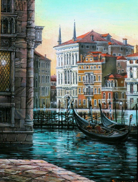 Венеция. В. Строзер - живопись.пейзаж, картина, венеция - оригинал