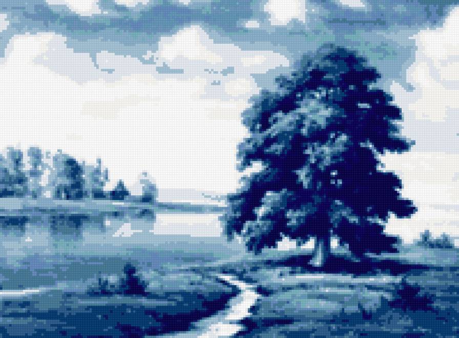 гжель дуб у реки схема - предпросмотр