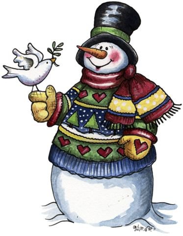 Снеговик - снеговик, зима, новый год - оригинал