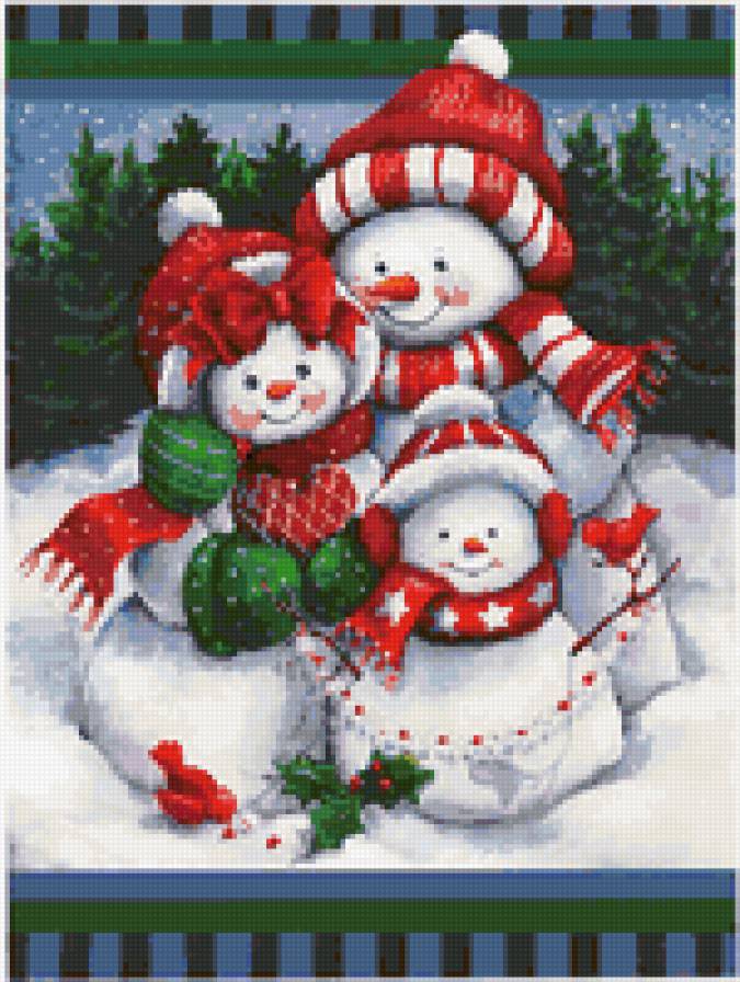 Снеговик 10 - снеговик, новый год, зима - предпросмотр