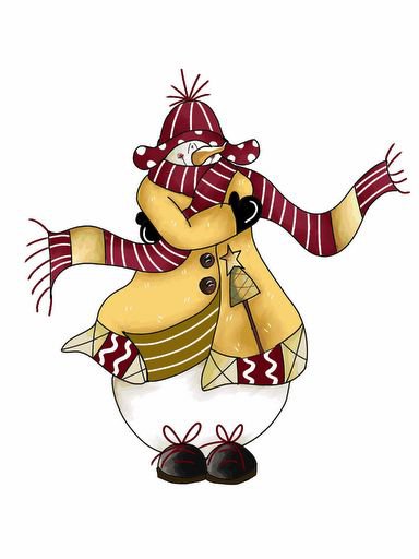 Снеговик 15 - новый год, снеговик, зима - оригинал