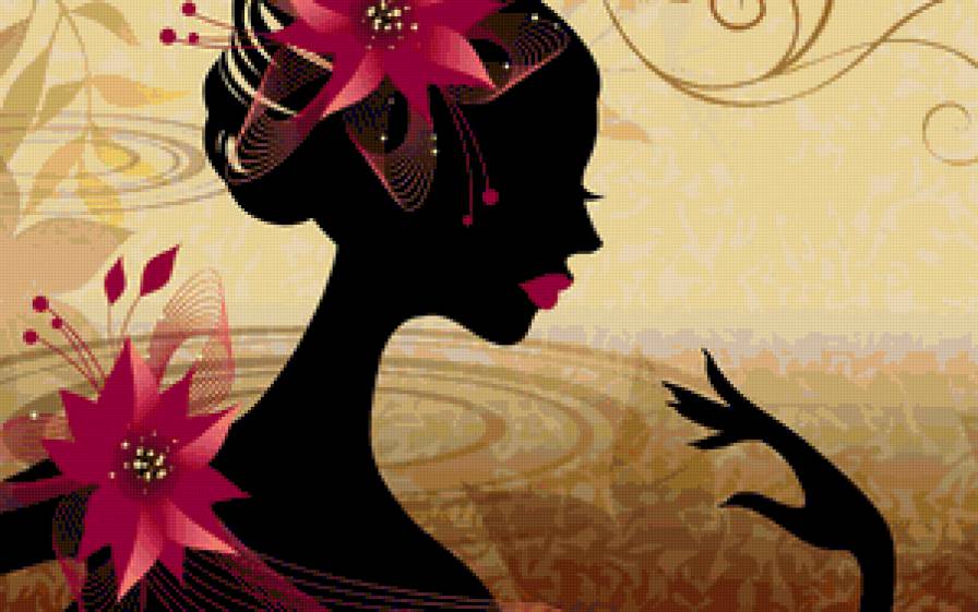 Девушка с цветком - цветок, лицо, девушка - предпросмотр