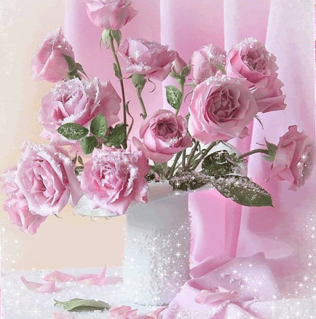 Серия "Цветы" Розы в вазе - цветок, цветы, ваза, роза - оригинал