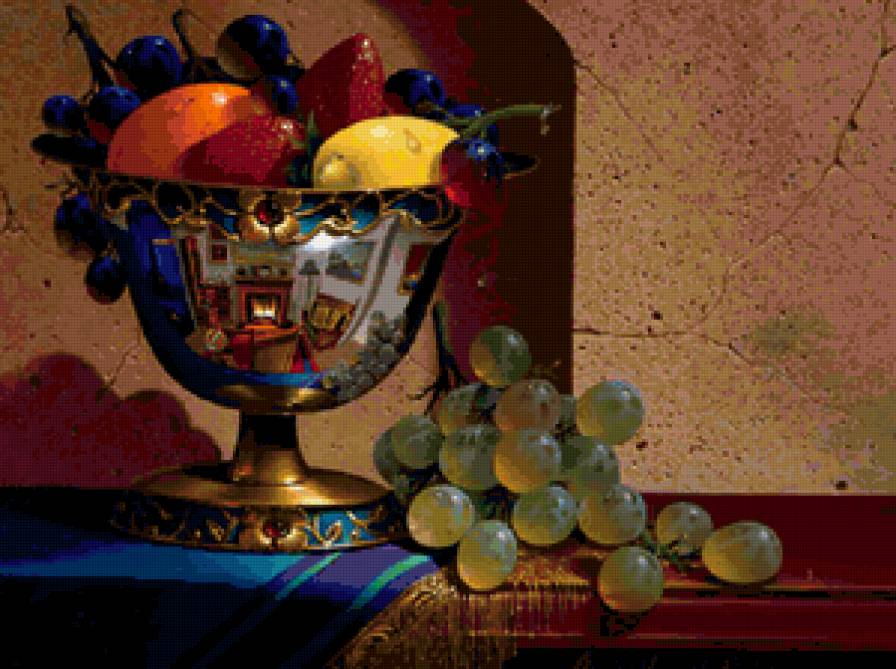 Фруктовый натюрморт - натюрморт, живопись - предпросмотр