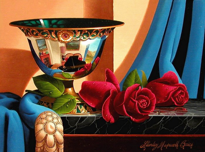 Натюрморт с розами - живопись, натюрморт - оригинал