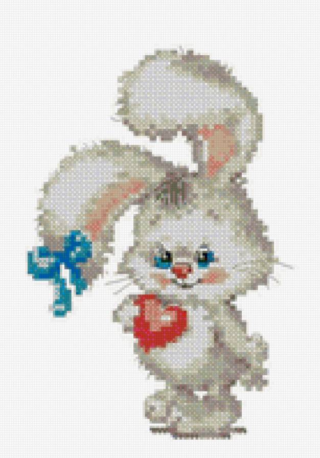 зайка с сердечком - предпросмотр