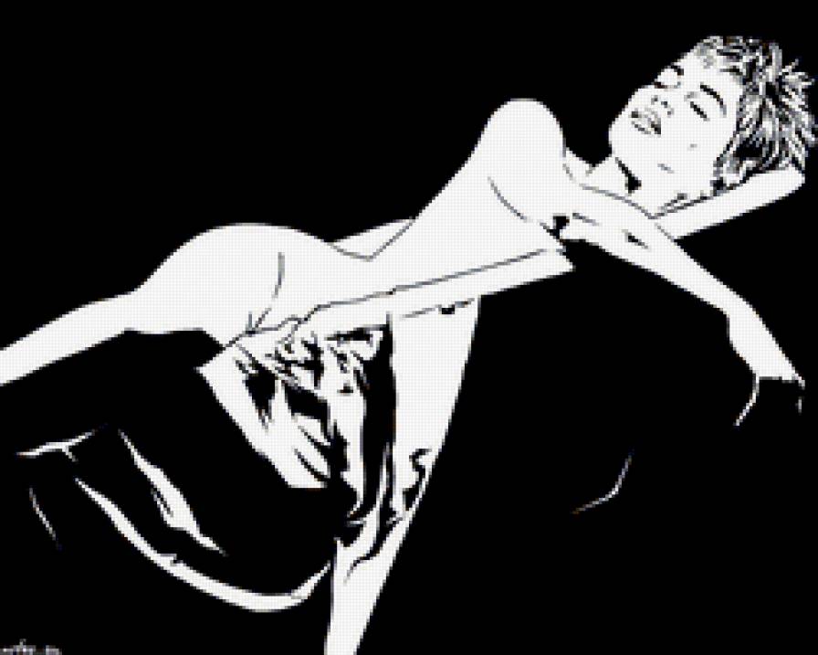 девушка - черно - белая, .девушка - предпросмотр